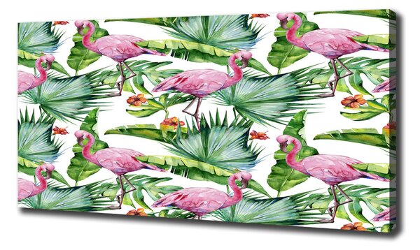 Tablou pe pânză plante Flamingos