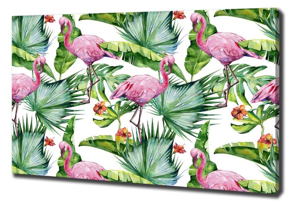 Tablou pe pânză plante Flamingos