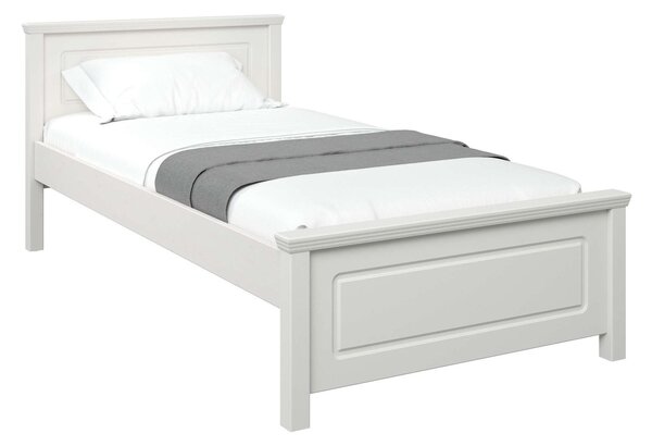Pat cu somiera Svea alb 100/200 cm, lemn masiv
