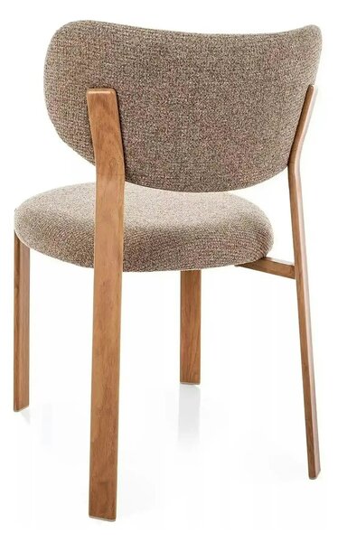 Scaun RIN D, cappuccino/stejar, stofă/metal, 51x50x79 cm