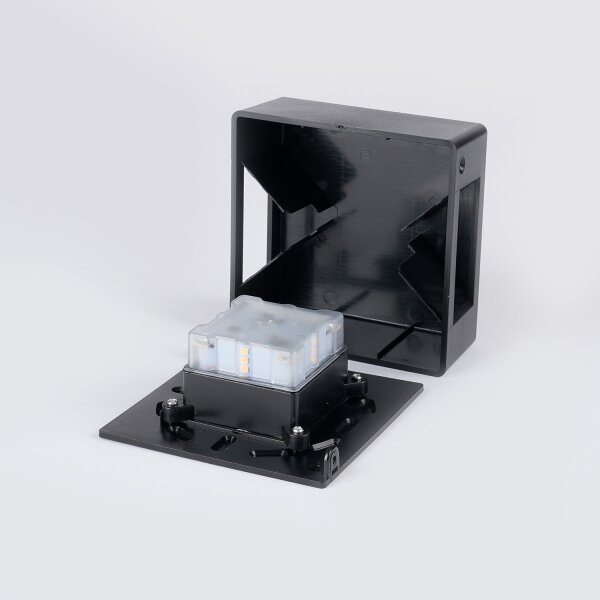 Brilagi - Aplică LED de exterior DOUBLERAY, 6W, 230V, negru, IP54
