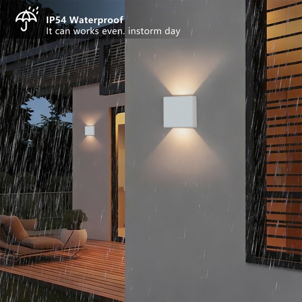 Brilagi - Aplică LED de exterior DOUBLERAY LED/6W/230V albă IP54