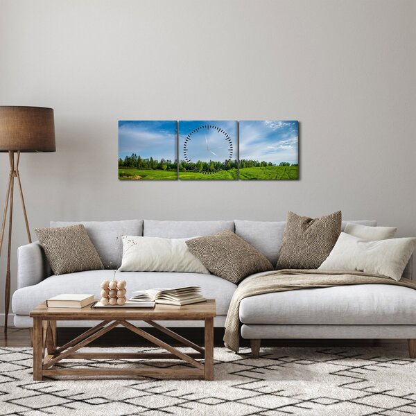 Tablou cu luncă (cu ceas) (90x30 cm)