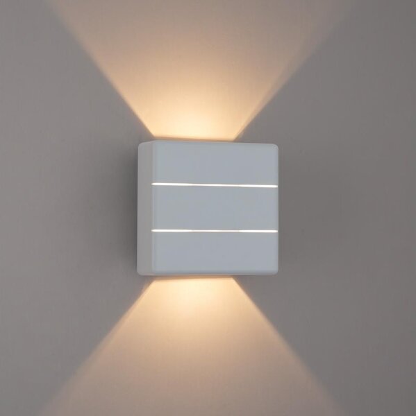 Brilagi - Aplică LED de exterior DOUBLERAY LINE, 6W, 230V, albă, IP54