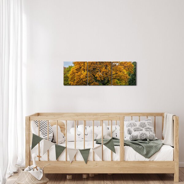 Tablou cu copac (cu ceas) (90x30 cm)