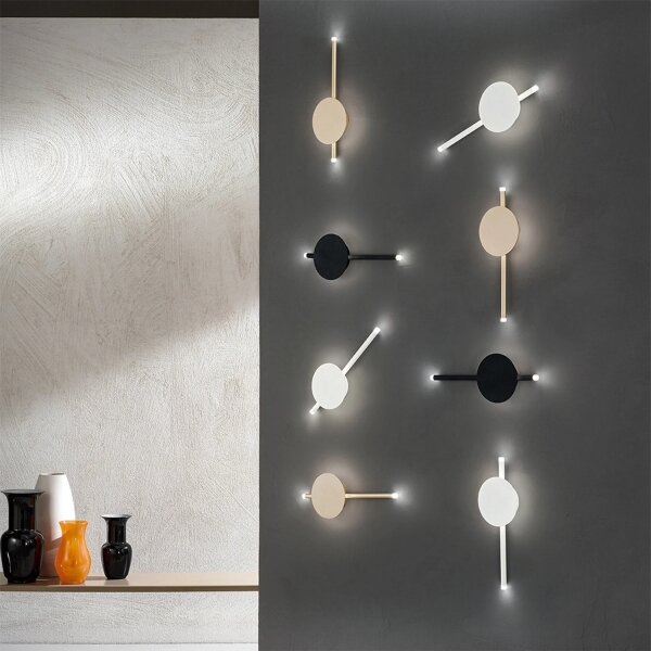 Ondaluce - Aplica de perete LED dimabilă JAMES LED/16W/230V neagră