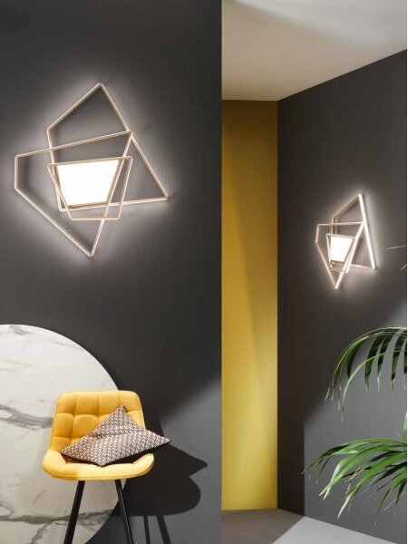 Ondaluce - Plafonieră LED dimabilă GALAXY LED/90W/230V 71x84 cm aurie