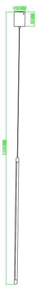 Ondaluce - Lustra LED dimabilă suspendată pe cablu GENIUS LED/12W/230V, diametru 1,5 cm, aurie