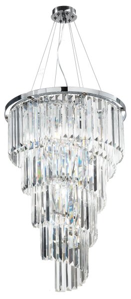 Ondaluce - Lustră cu cristale ALEXANDER pe cablu 10xE14/10W/230V crom lucios