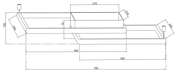 Ondaluce - Plafonieră LED dimabilă DOWEL LED/60W/230V 75x75 cm argintie