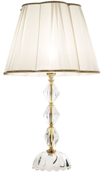 Ondaluce - Lampă de masă din cristal BRIGIDA, 1xE27/15W/230V, crem/transparentă
