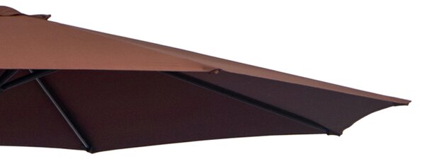 Outsunny Umbrelă de Soare Suspendată, Înclinabilă, Cadru din Metal și Poliester, 295x295x255 cm, Nuanță Cafea | Aosom Romania