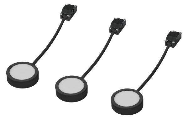 Osram - Set 3x corpuri LED pentru montaj sub dulap UNDERCABINET LED/3W/230V 3000K negru