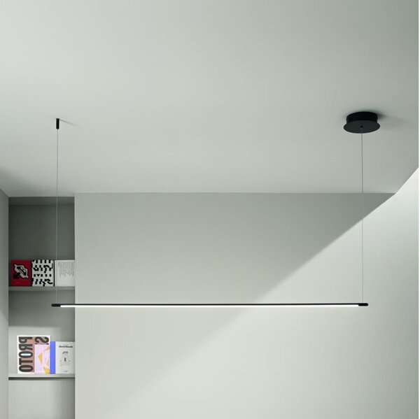 Ondaluce - Lustru suspendat LED dimabil cu cablu GENIUS, 28W/230V, negru
