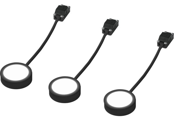 Osram - Set 3x corpuri LED pentru montaj sub dulap UNDERCABINET LED/3W/230V 3000K negru