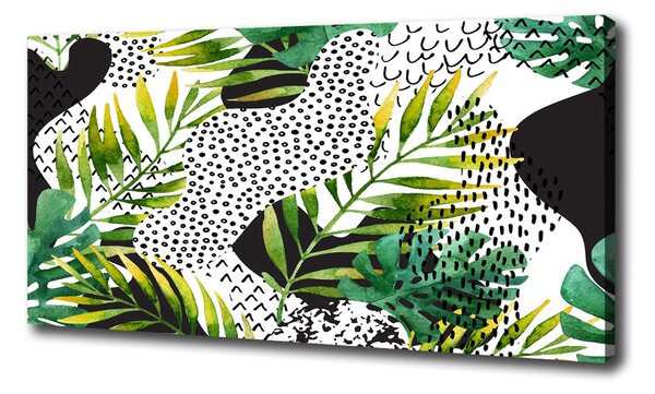 Print pe pânză frunze tropicale