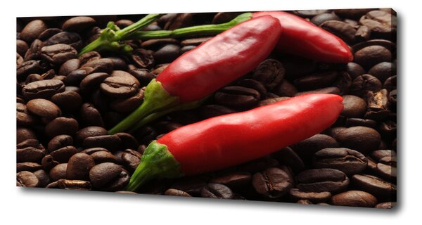 Imprimare tablou canvas Chilli și cafea