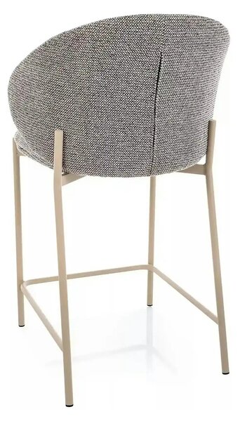 Scaun bar KIOTO H-2, gri/cașmir, stofă/metal, 54x44x90 cm