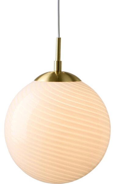 Halo Design 748341 - Pendul pe cablu CANDY 1xE27/25W/230V, diametru 20 cm, crem/alamă