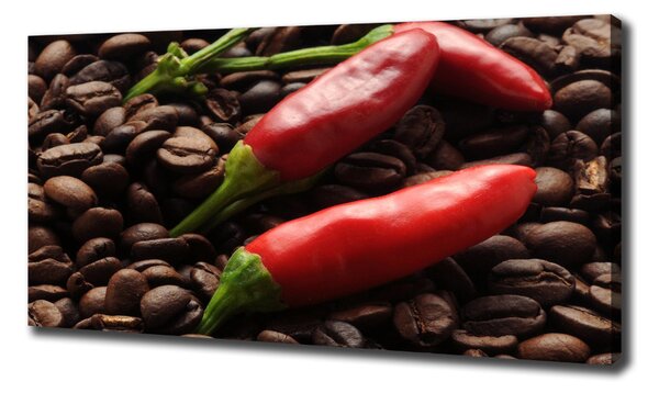 Imprimare tablou canvas Chilli și cafea