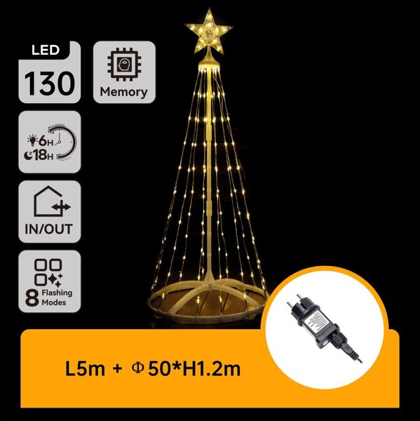 Aigostar-LED Decorațiune de Crăciun pentru exterior LED/3,6W/31/230V 2700K 120cm IP44