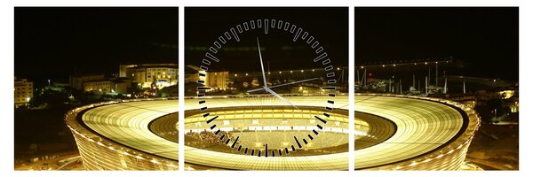 Tablou - stadion de fotbal (cu ceas) (90x30 cm)