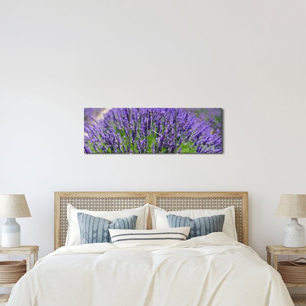 Tablou - lavanda (cu ceas) (90x30 cm)