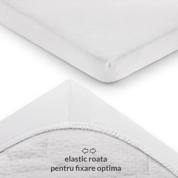 Set 2 cearceafuri din bumbac cu elastic roata pentru patut cosleeper 90x50 cm Kidizi, Sweet Dreams