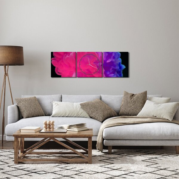 Tablou cu abstracție (cu ceas) (90x30 cm)