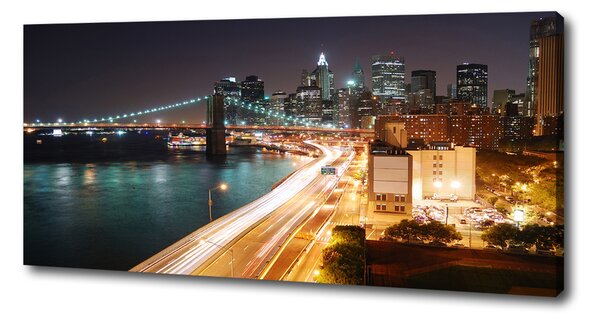 Print pe pânză New York, pe timp de noapte