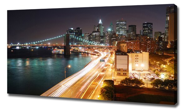 Print pe pânză New York, pe timp de noapte