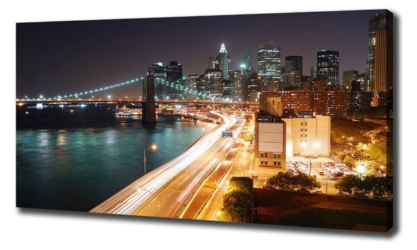 Print pe pânză New York, pe timp de noapte