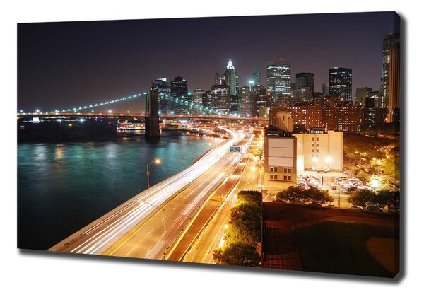 Print pe pânză New York, pe timp de noapte