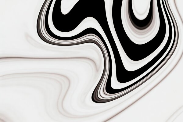Tapet Fototapet abstract cu valuri curgătoare alb-negru, într-un stil modern minimalist, Imagini de fundal unice, w09877 : Uwalls.ro