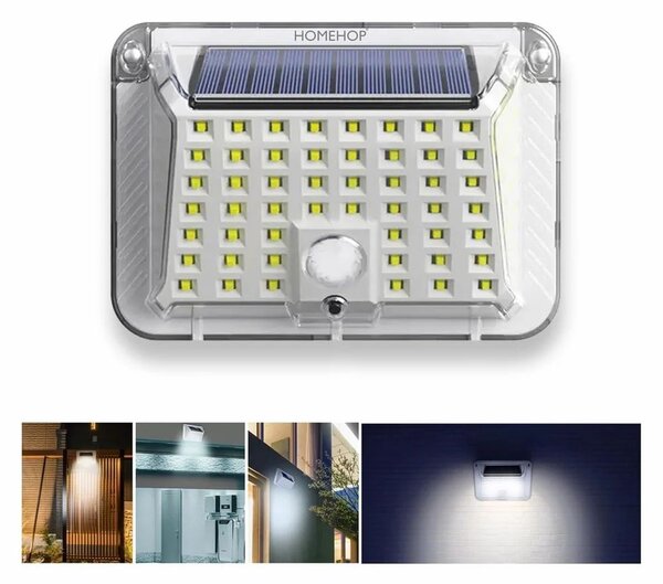 Set 3 x Lampa solara 90 LED Jortan, senzor de miscare