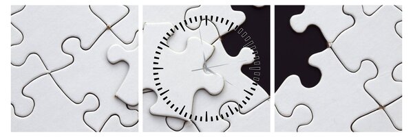 Tablou cu puzzle (cu ceas) (90x30 cm)