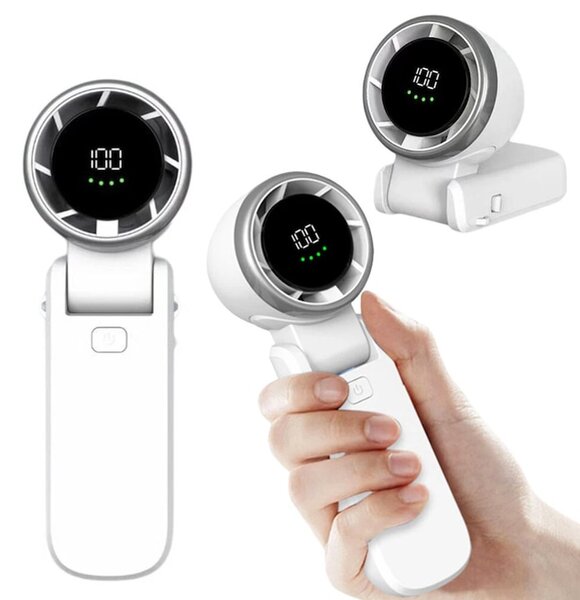 Ventilator portabil cu 5 viteze, 3600 mAh, 8 ore de racire