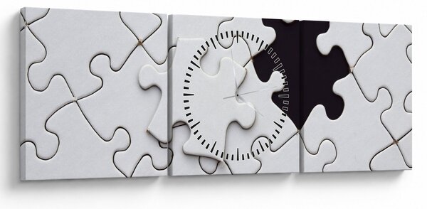 Tablou cu puzzle (cu ceas) (90x30 cm)
