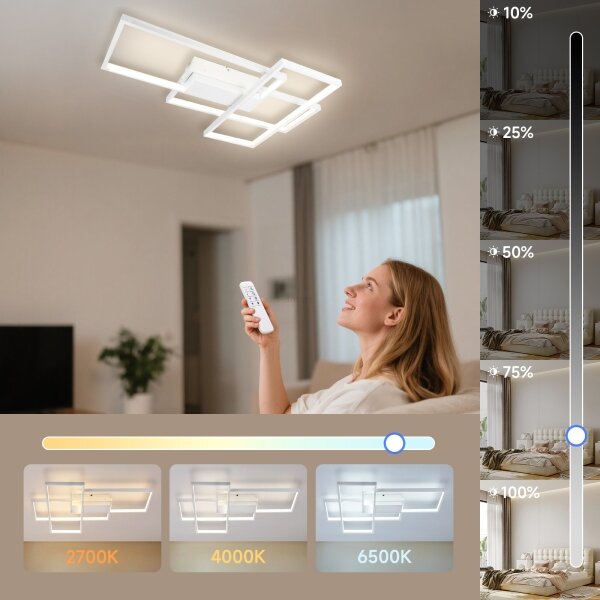 Plafonieră LED dimabilă Aigostar LED/38W/230V 2700-6500K + telecomandă
