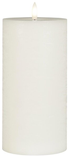 IB Laursen Lumanare pilon LED WARM FLAME 20 cm alb