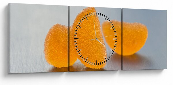 Tablou cu mandarine (cu ceas) (90x30 cm)