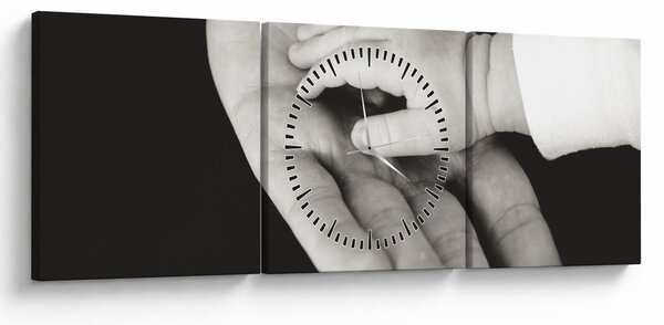 Tablou cu mâini (cu ceas) (90x30 cm)