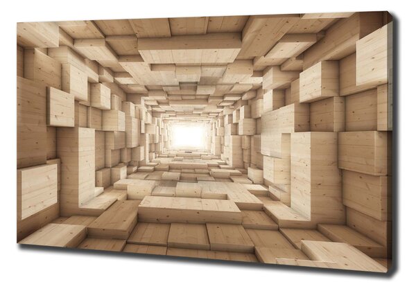 Imprimare tablou canvas tunel de lemn