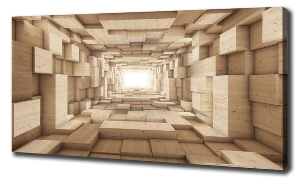 Imprimare tablou canvas tunel de lemn
