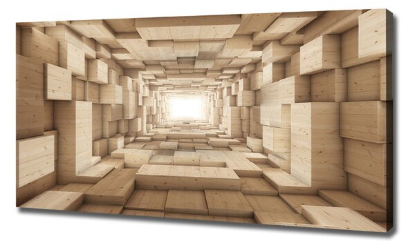 Imprimare tablou canvas tunel de lemn