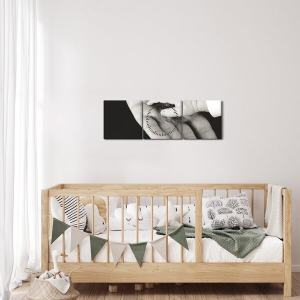 Tablou cu mâini (cu ceas) (90x30 cm)