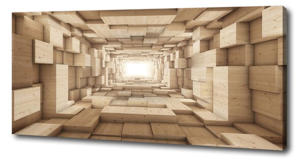 Imprimare tablou canvas tunel de lemn