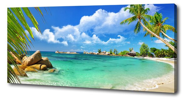 Tablou pe pânză plaja Seychelles