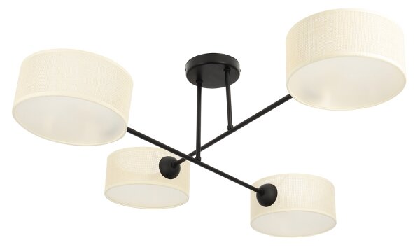 Brilagi - Lustră de tavan aplicată VIRGO 4xE14/40W/230V, crem/negru
