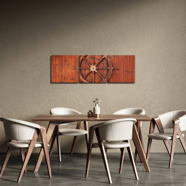 Tablou cu cârmă (cu ceas) (90x30 cm)